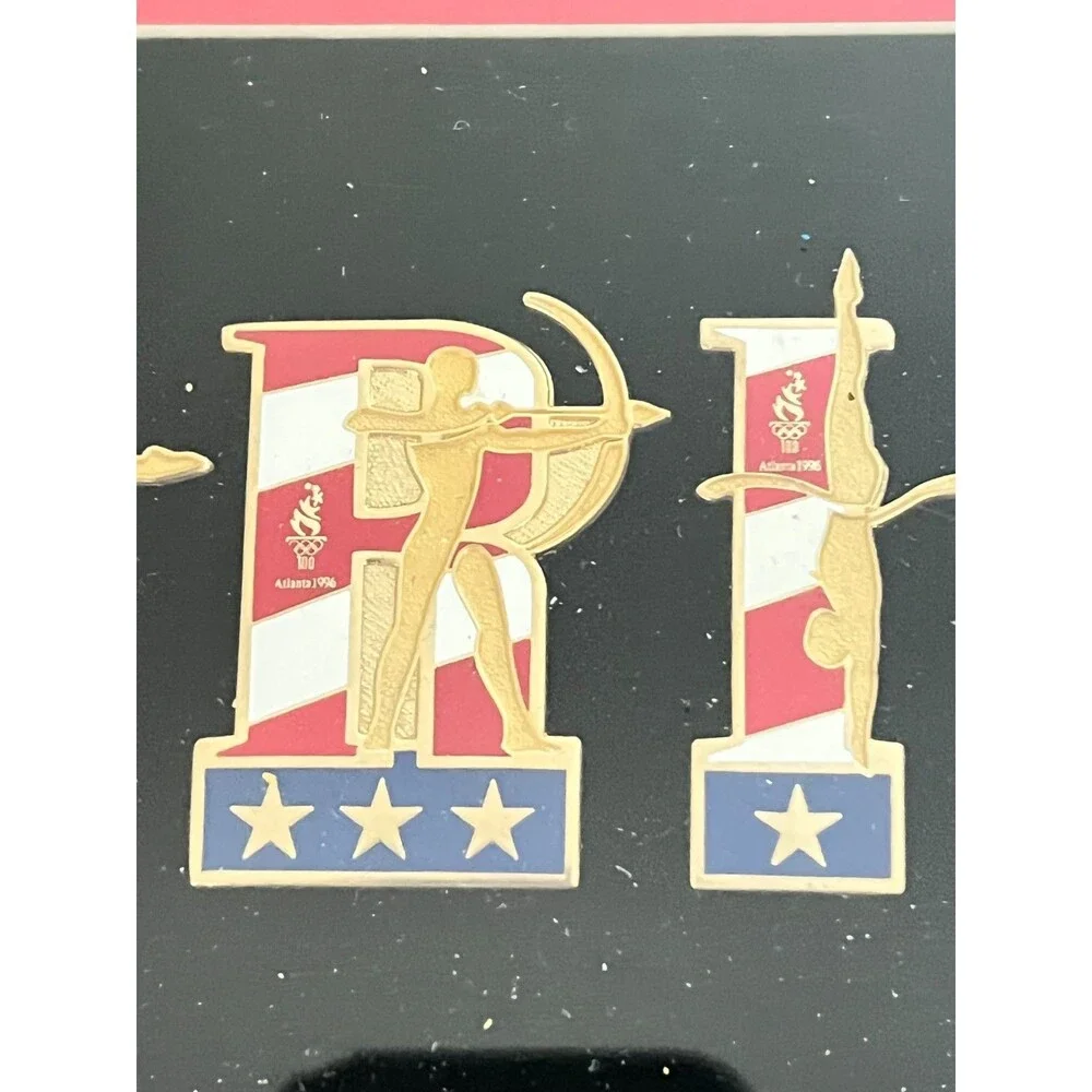 '96 OLYMPICS Pin Set AMERICA THE BEAUTIFUL Framed COA Ltd Ed #264 Wall Decor Art